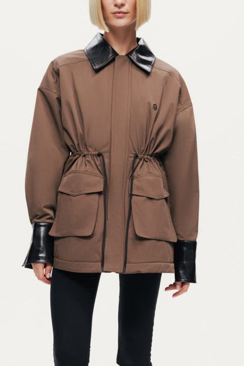 Contrast Collar Utility Jacket