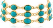 JARDIN Cabachon Synthetic Turquoise Bracelet
