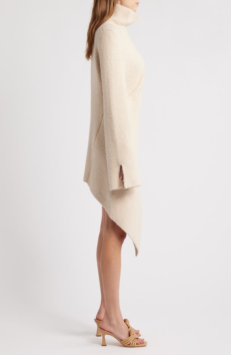 Cult Gaia Cooke Asymmetric Long Sleeve Sweater Dress, Alternate, color, 