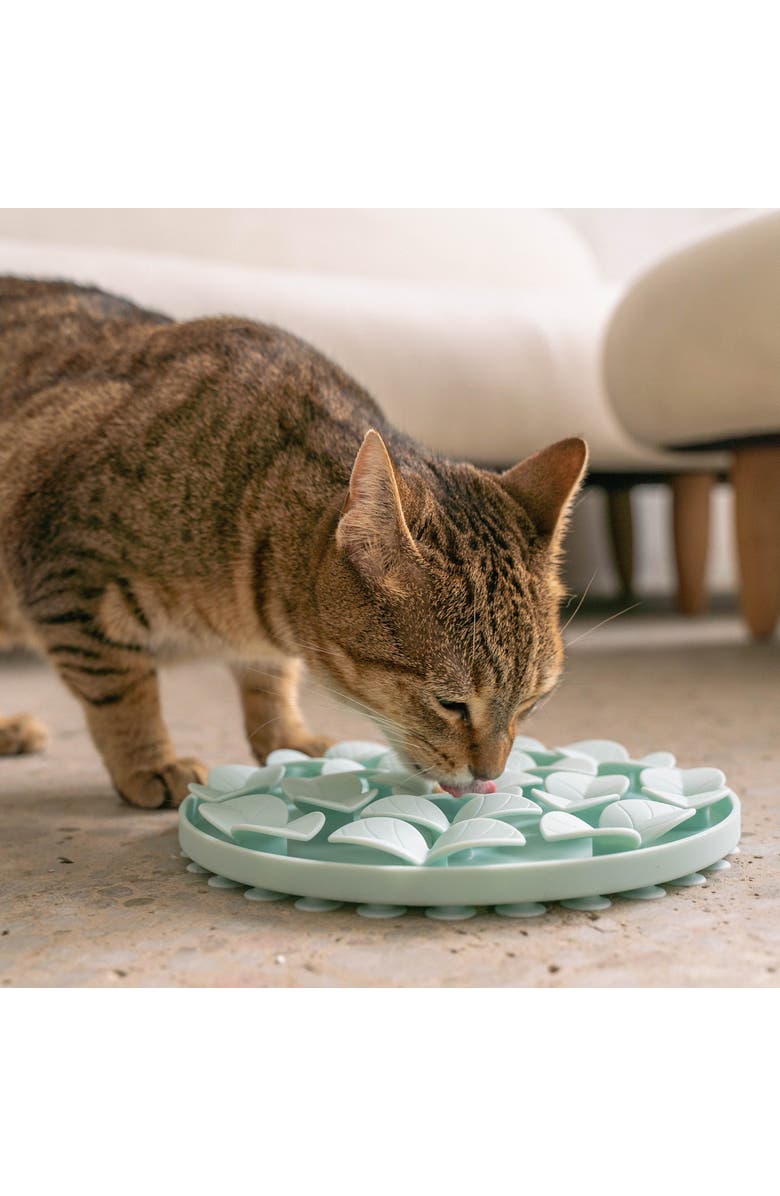Dexypaws Enrichment Snuffle Mat Sky Blue Circle Textured Dog Feeding Pad, Alternate, color, 