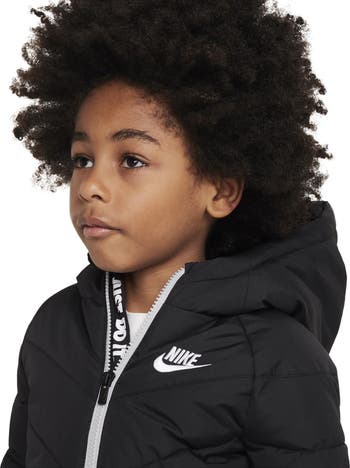 Kids' Puffer Hooded Zip Jacket