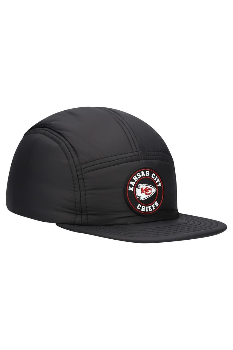 Men's New Era  Black Kansas City Chiefs Quilted Camper Adjustable Hat, Alternate, color, Black