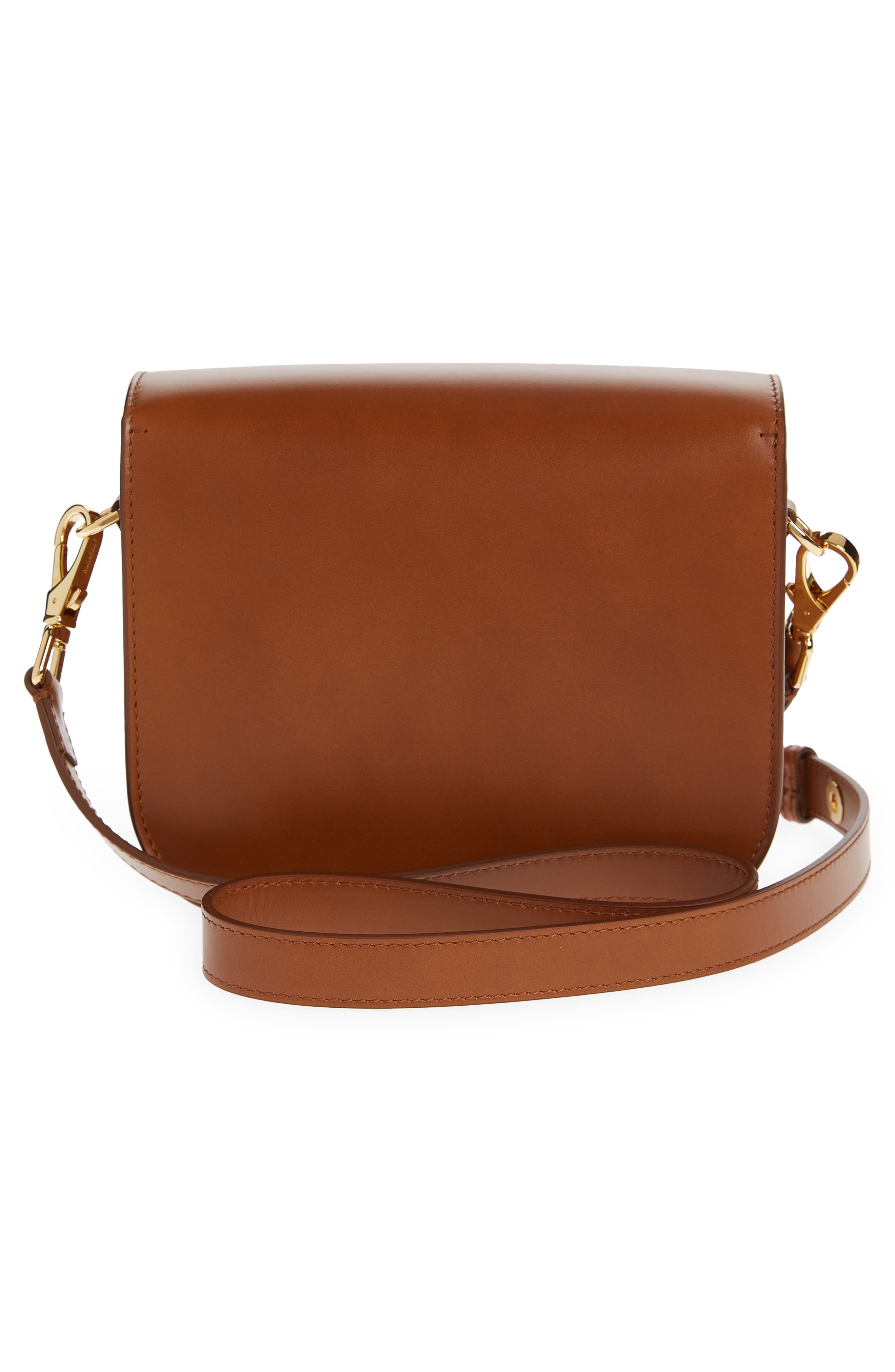 Burberry Small Note Smooth Leather Satchel, Alternate, color, 