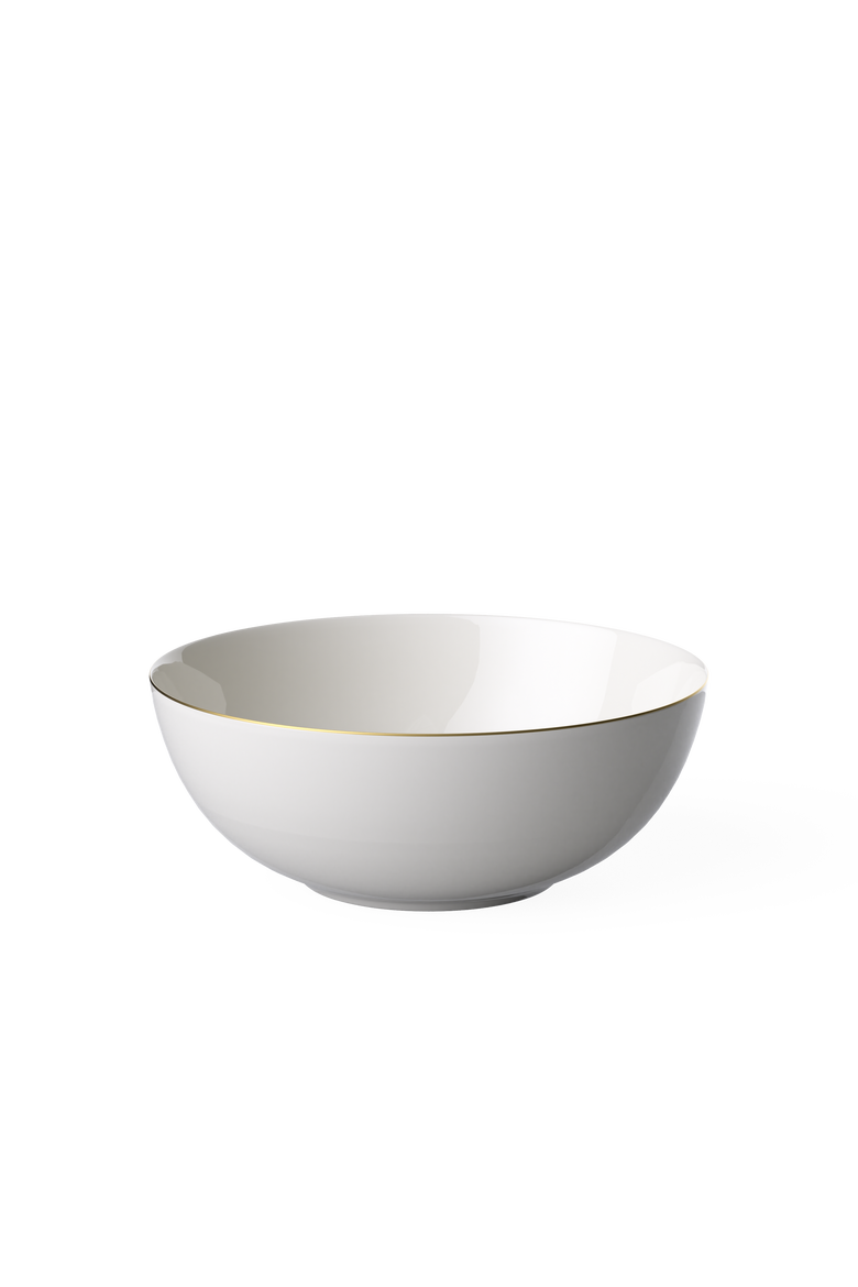 Anmut Gold Round Vegetable Bowl, Main, color, white