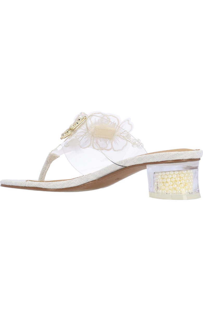 J. Reneé Flowerfly SAndal, Alternate, color, Clear/ White/ Gold