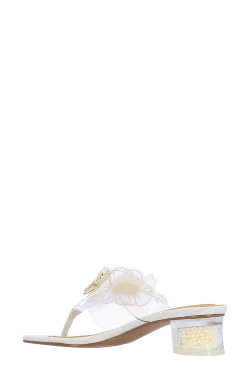 Shop J. Reneé Flowerfly Sandal In Clear/white/gold