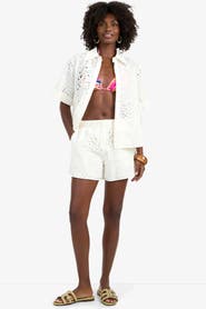 Trina Turk Alody Cotton Eyelet Shorts