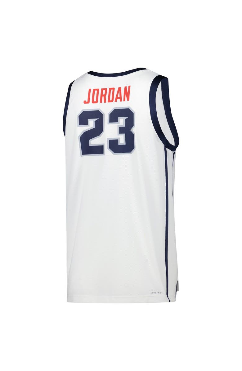Jordan Brand Men's Jordan Brand Michael Jordan White Howard Bison Replica Basketball Jersey, Alternate, color, White