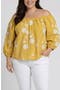 selected Yellow W/ Cream Embroidery