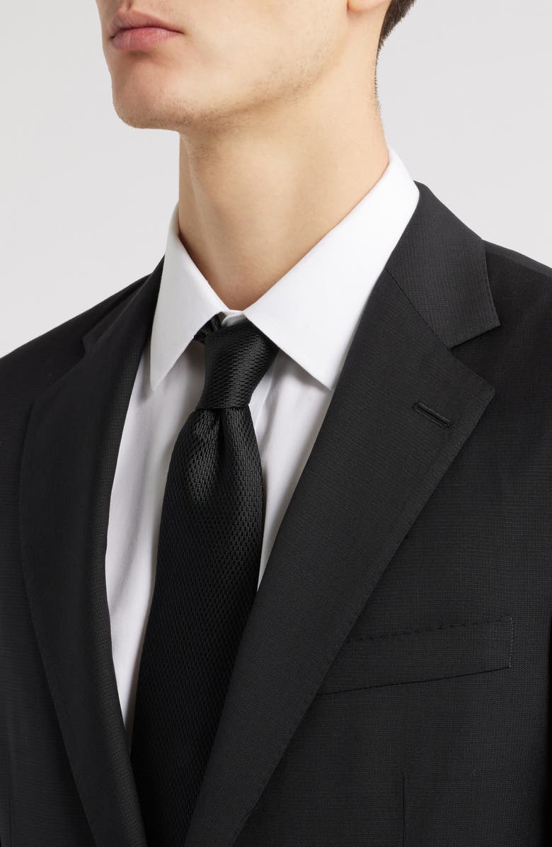 Peter Millar Hartford Classic Fit Black Wool Suit, Alternate, color, Black