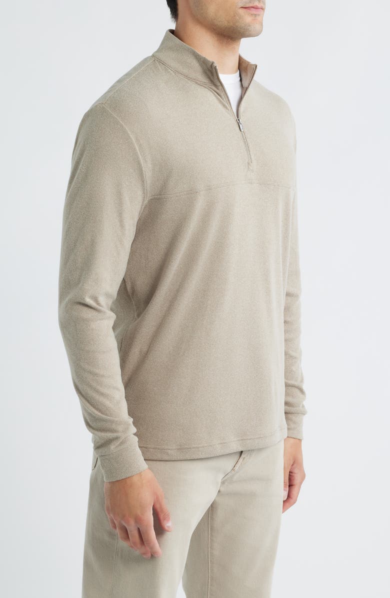 johnnie-O Mikey Quarter Zip Pullover, Alternate, color, Almond