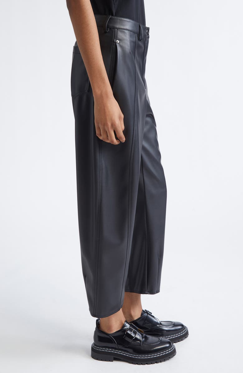MM by Max Mara Anselmo Faux Leather Pants, Alternate, color, Black