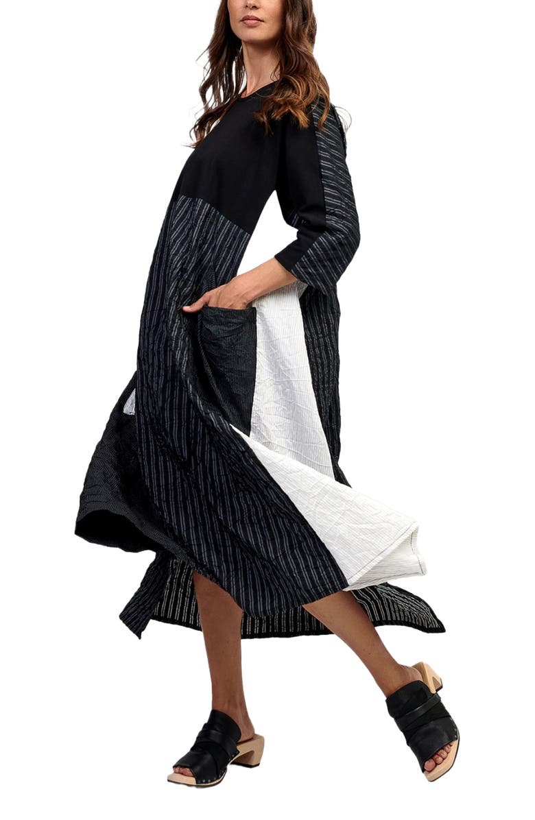 Alembika Patchwork A-line maxi dress, Alternate, color, 