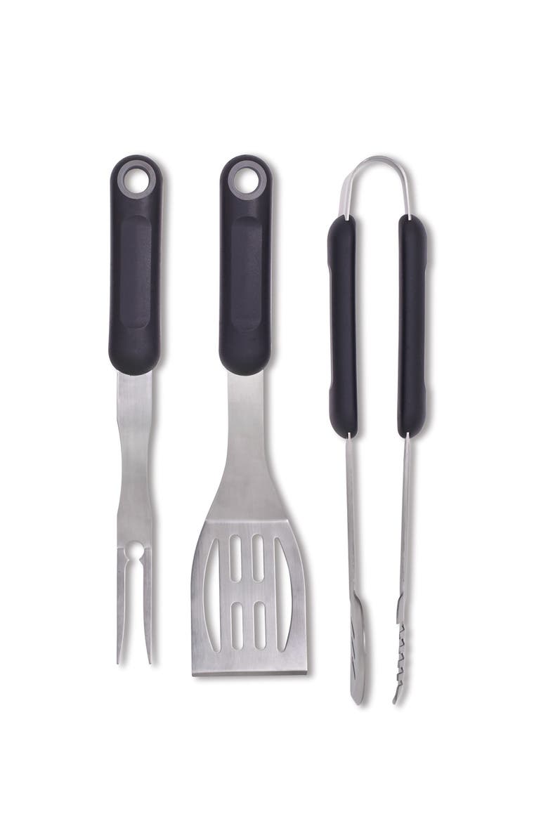 Maverick 3-Piece Grilling Tool Set, Main, color, Silver/Black