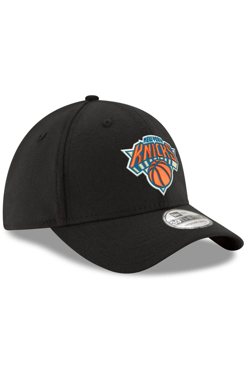 New Era Men's New Era Black New York Knicks Official Team Color 39THIRTY Flex Hat, Alternate, color, 