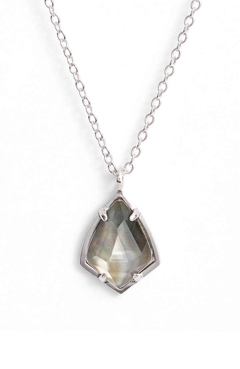 Kendra Scott 'Cory' Semiprecious Stone Pendant Necklace, Alternate, color, 