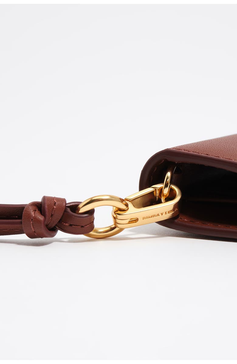 Bimba y Lola Leather Passport Cover, Alternate, color, Nut
