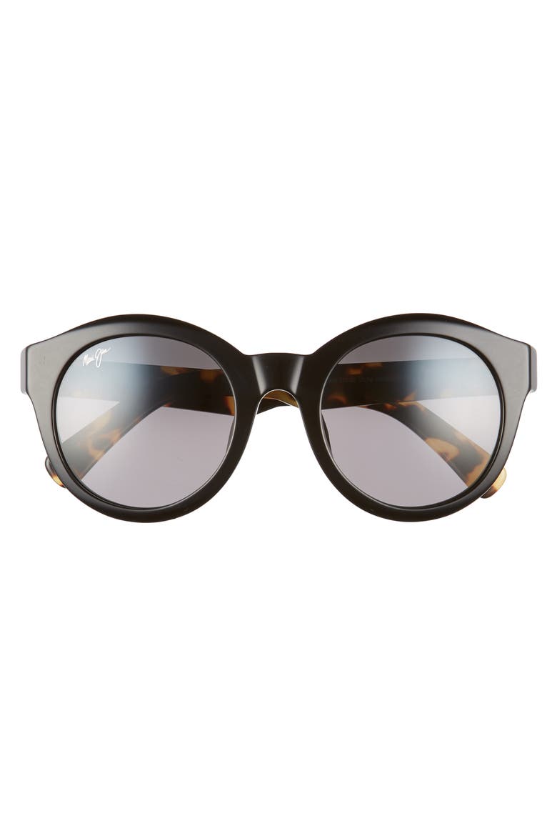 Jasmine 51mm Polarized Round Sunglasses, Alternate, color, BLACK/ TOKYO TORTOISE/ GREY