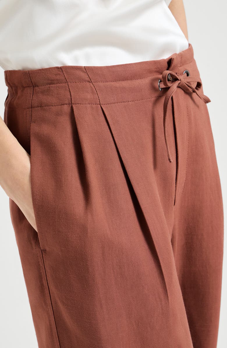 Brunello Cucinelli Tailored track trousers, Alternate, color, Firebrick