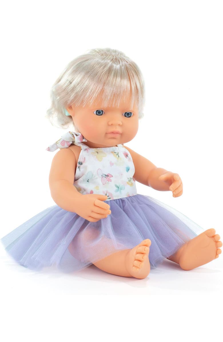 Miniland My Friends and Me Collection Baby Girl Doll with Blonde Hair and Hearing Implant - 15", Main, color, Beige
