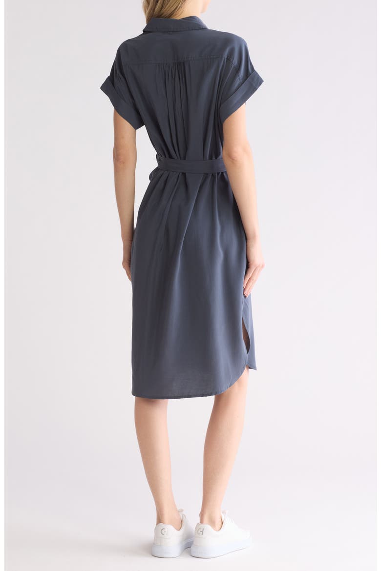 V-Neck Cuffed Sleeve Shirtdress, Alternate, color, OMBRE