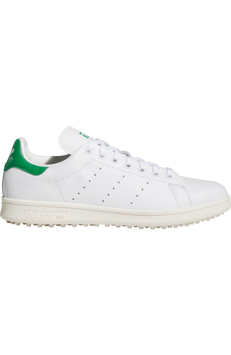 adidas Gender Inclusive Stan Smith Spikeless Golf Lux Sneaker, Alternate, color, Ftwr White/Green/Off White