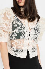 Disturbia Angela Folk Embroidered Blouse