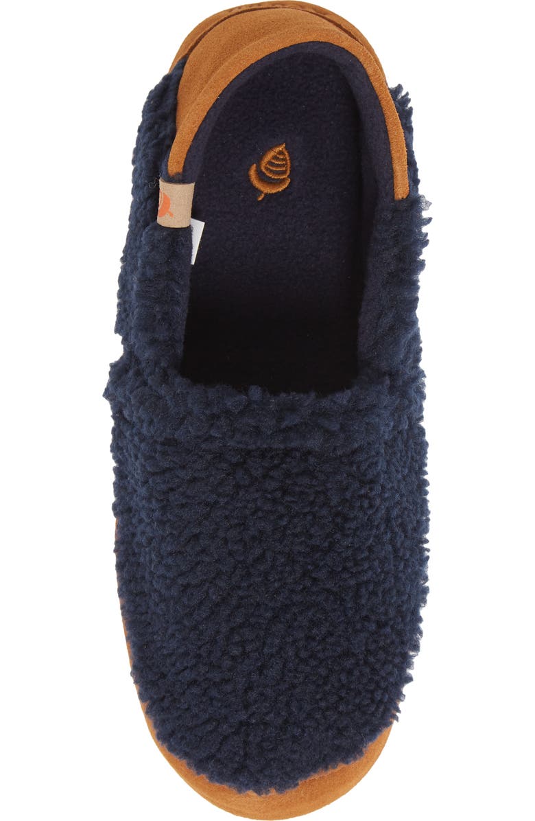 Acorn Moc II Slipper, Alternate, color, Navy Popcorn