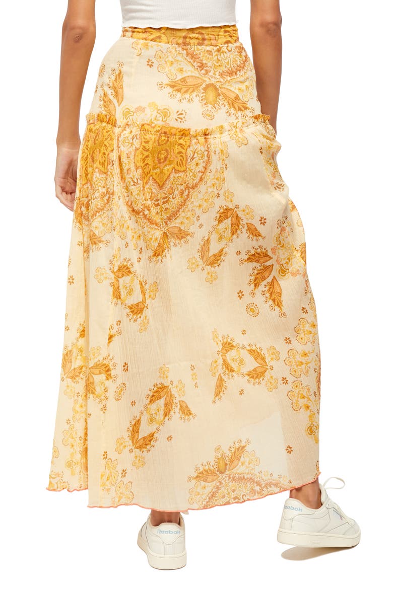 Farrah Drop Waist Maxi Skirt, Alternate, color, IVORY COMBO