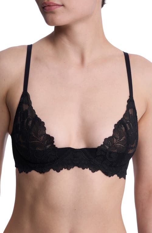 Natori Peony Unlined Lace Underwire Bra In Black