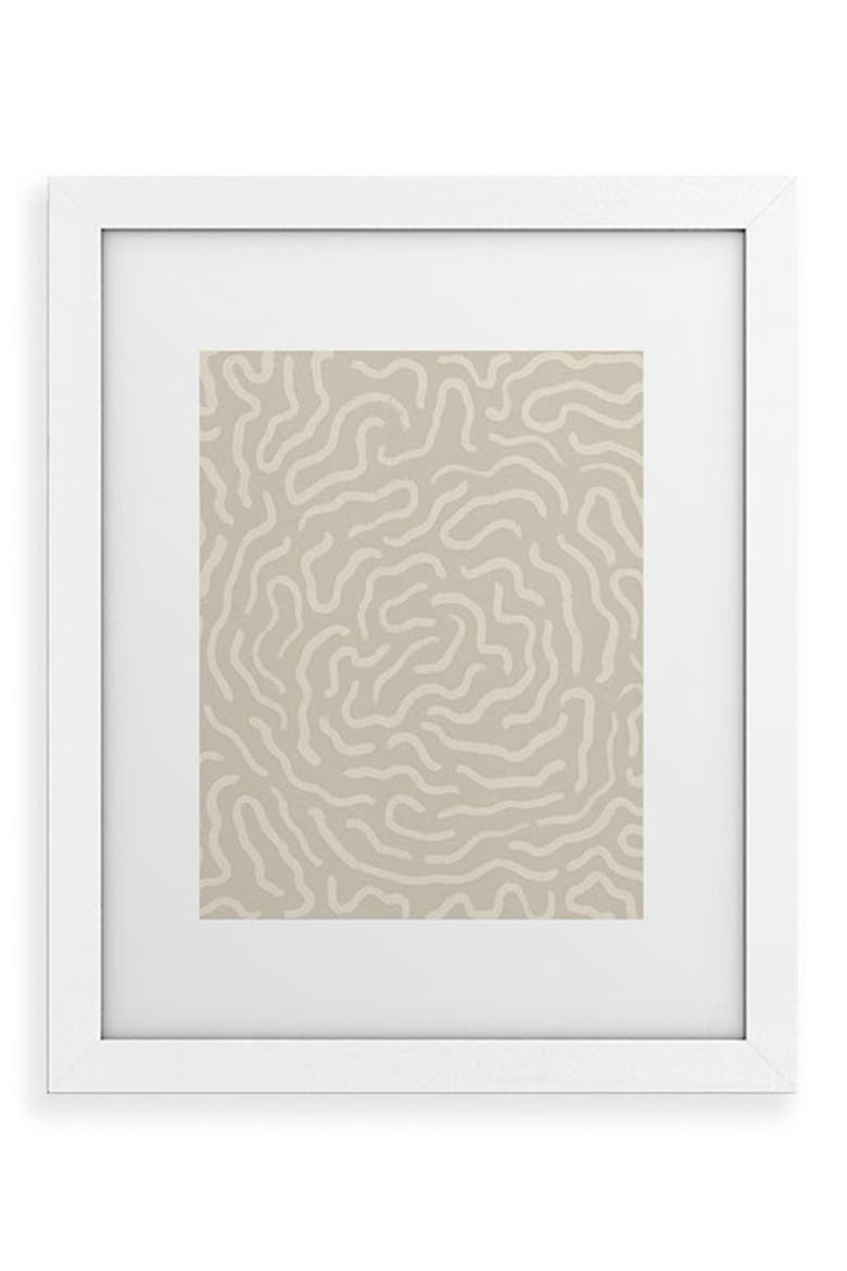 Organic Maze Framed Wall Art, Main, color, WHITE FRAME 11X14