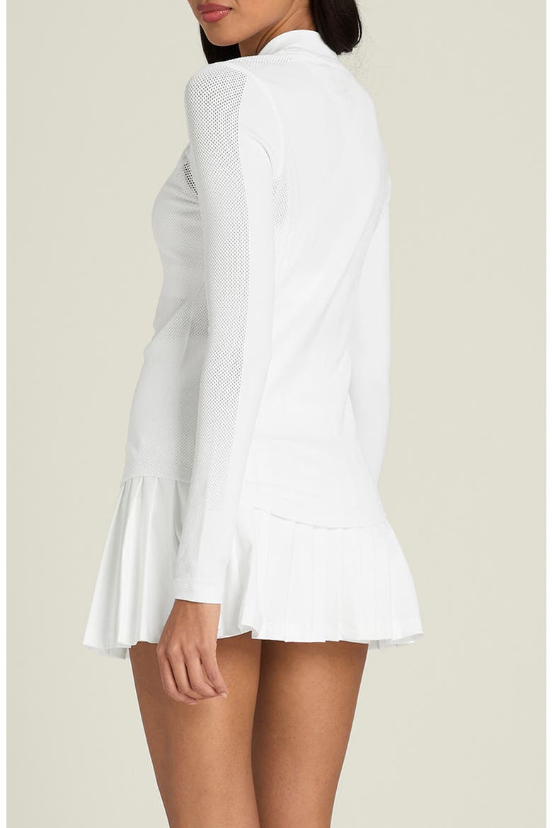 Pro Seamless Half-Zip Pullover, Alternate, color, BRIGHT WHITE