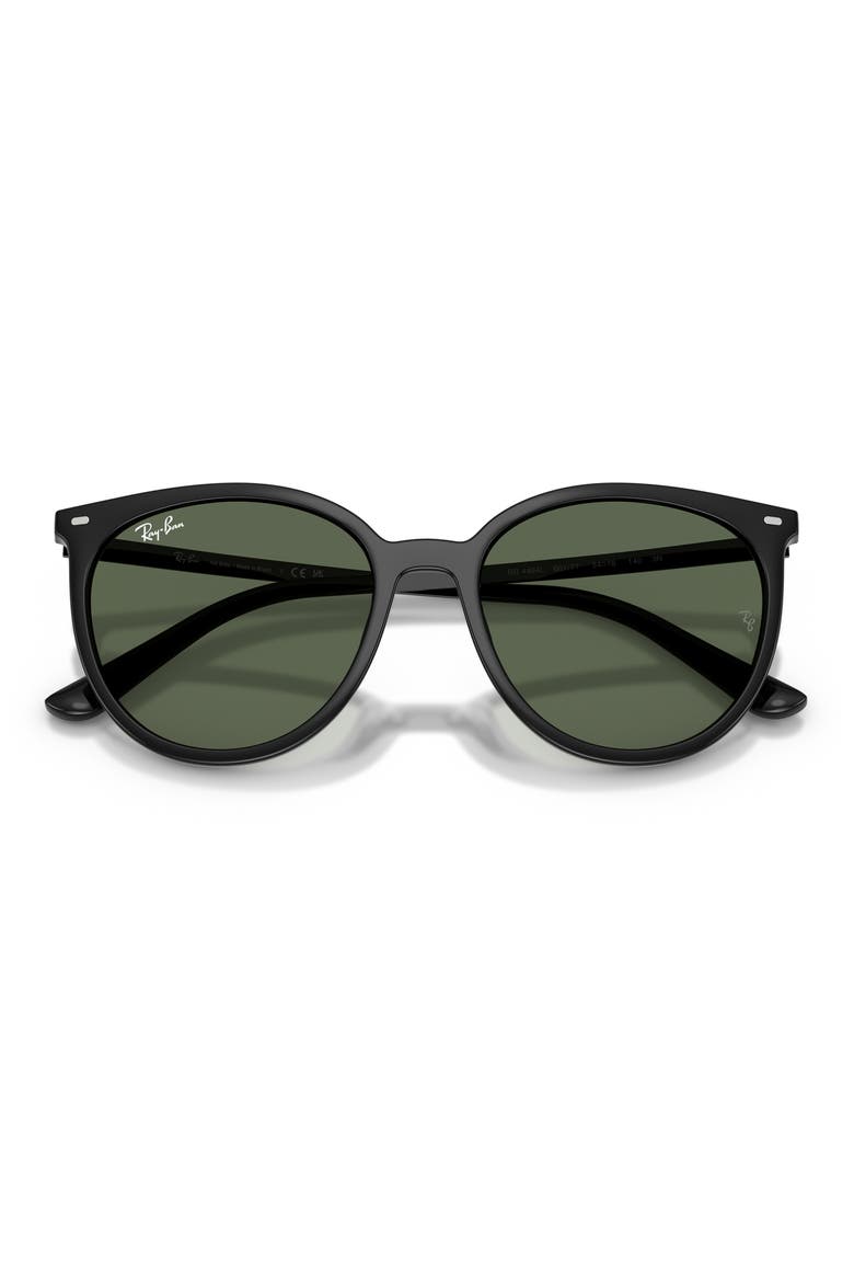 RB4464L 54mm Round Sunglasses, Alternate, color, BLACK / DARK GREEN