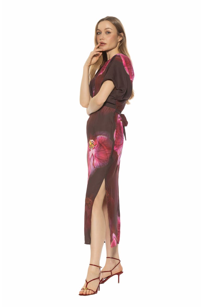 Sylvi Draped Sleeve Midi Dress, Alternate, color, BOLD FLORAL