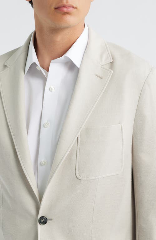 Canali Trim Fit Tan Knit Cotton Blend Sport Coat In Brown