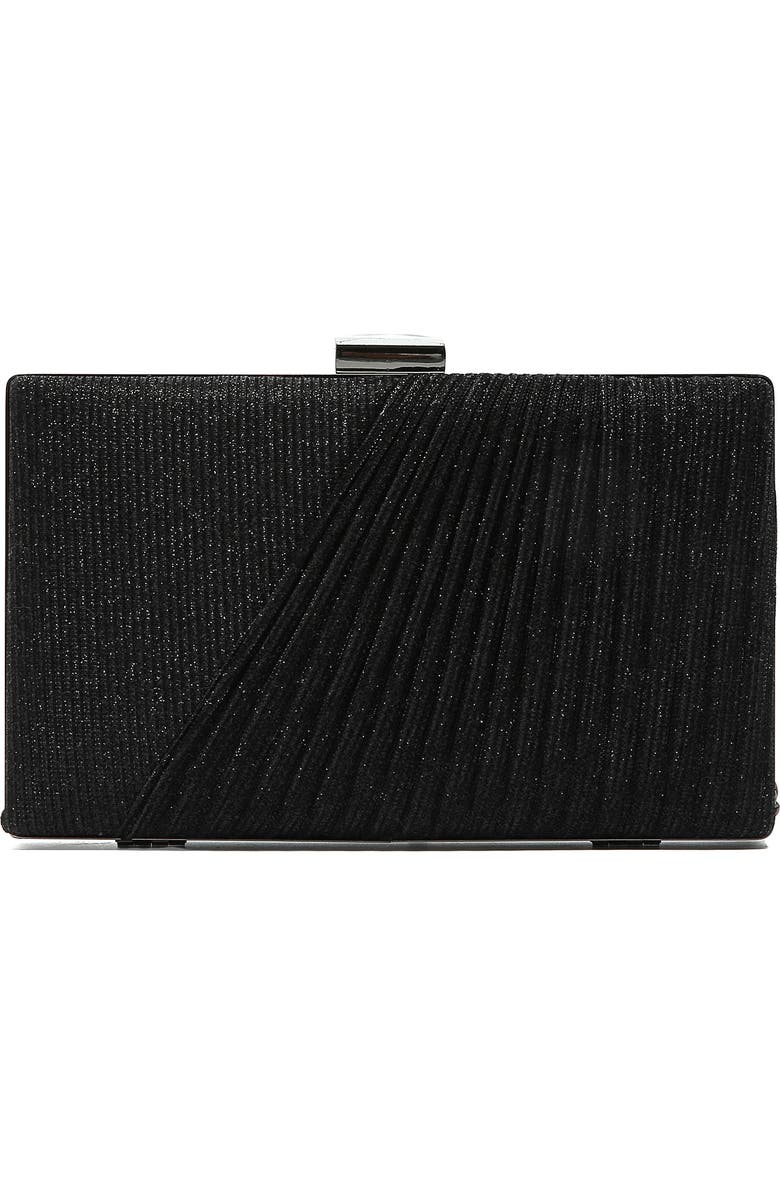 LADY COUTURE Suzie Glitter Clutch, Main, color, Black