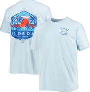 IMAGE ONE Men's Light Blue Florida Gators Landscape Shield Comfort Colors T-Shirt