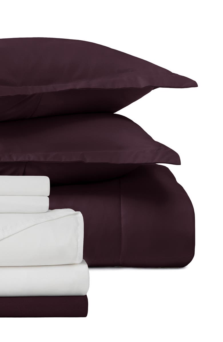 IENJOY HOME Premium Comforter & Sheet Bed In A Bag Set, Alternate, color, Purple