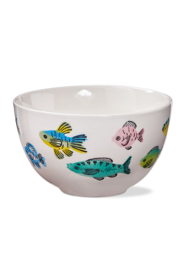 Make A Splash Snack Bowl Multi Stoneware Summer, Main, color, Multicolored