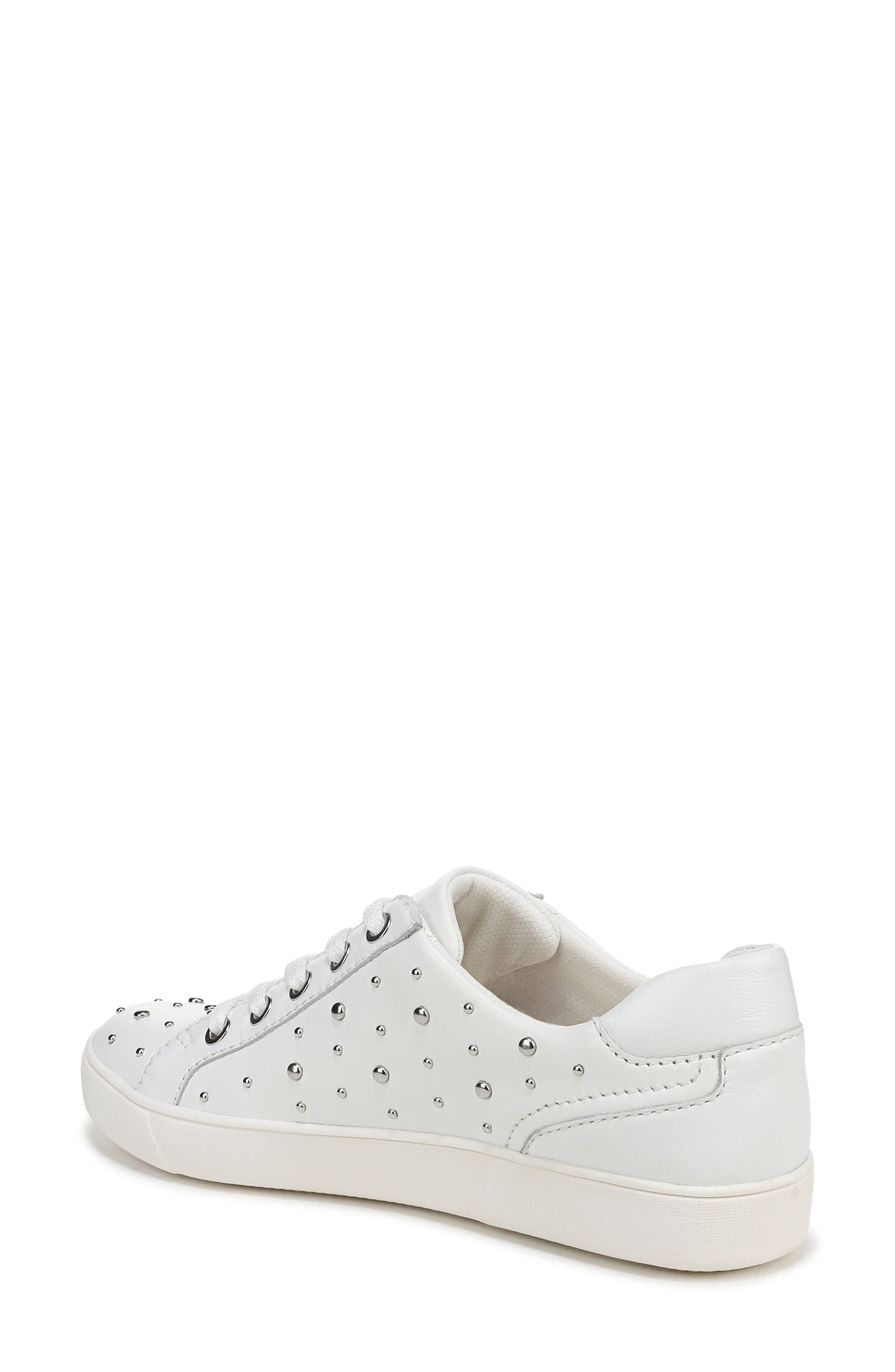 Naturalizer Morrison Stud Sneaker, Alternate, color, White Leather