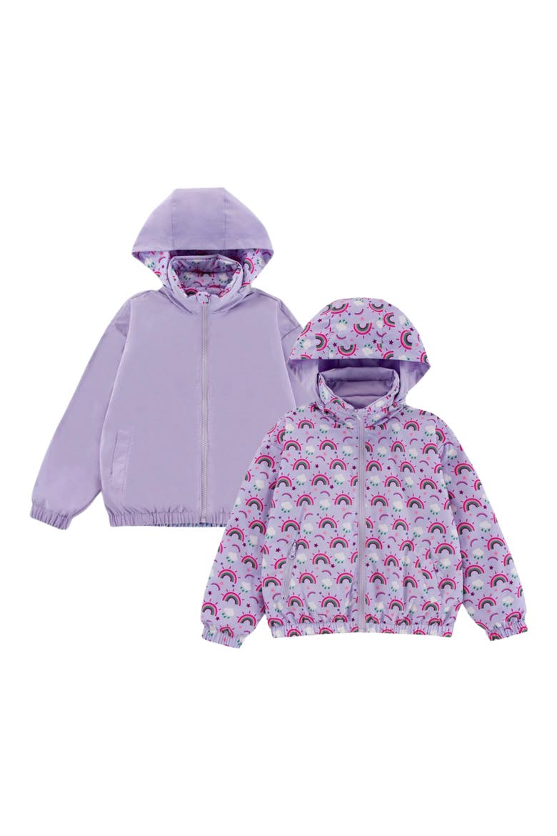 Kids' Max Rain Water Repellent Reversible Windbreaker, Alternate, color, PURPLE
