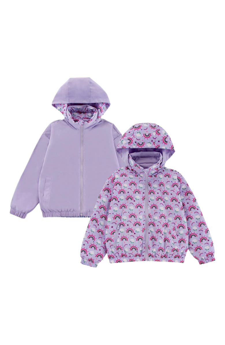 CALONIE Kids' Max Rain Water Repellent Reversible Windbreaker, Alternate, color, Purple