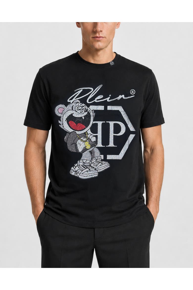 Jersey T-Shirt Plein Money Mascotte Men, Main, color, black