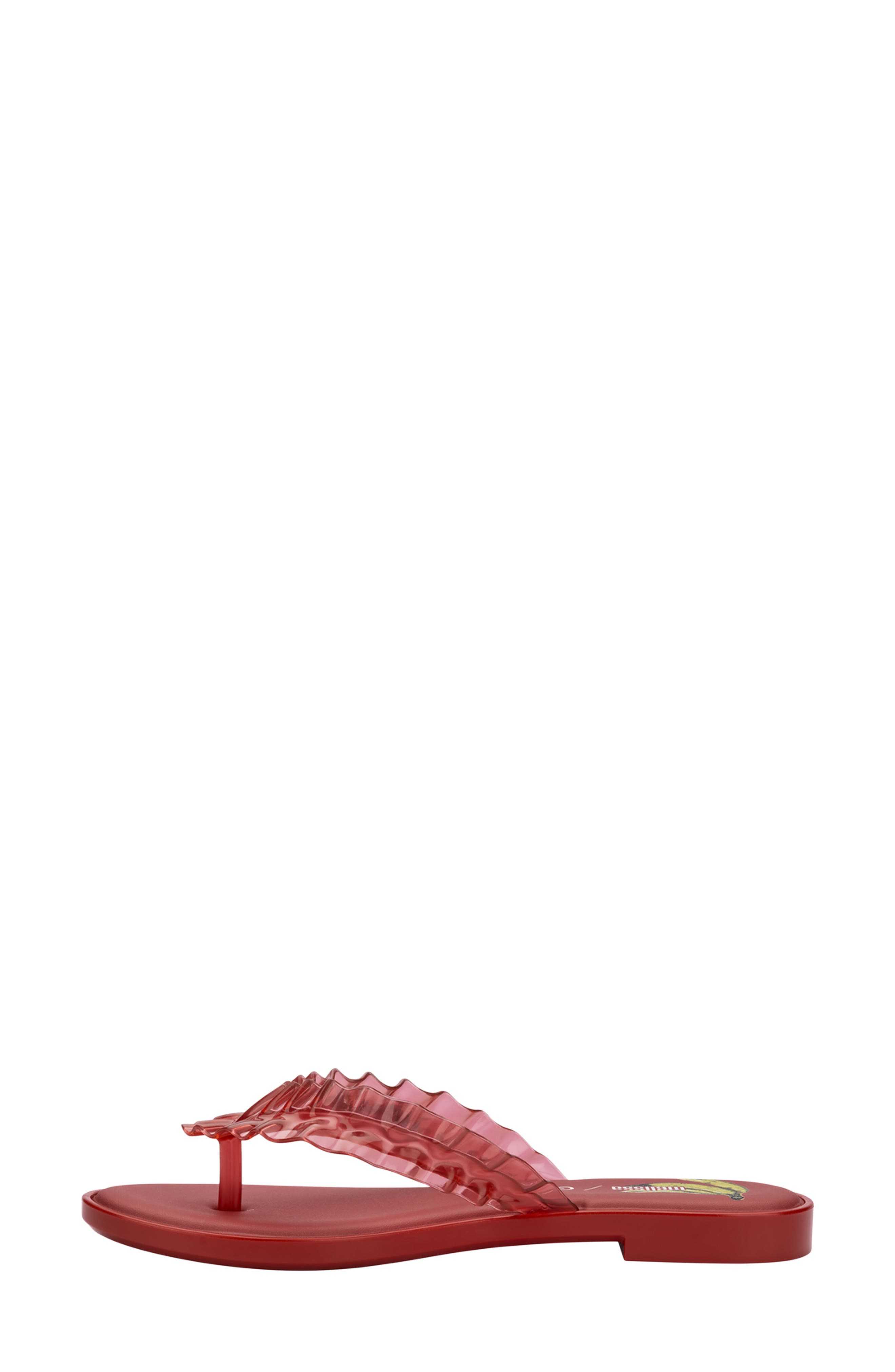 x Ganni Slim Flip Flop, Alternate, color, RED