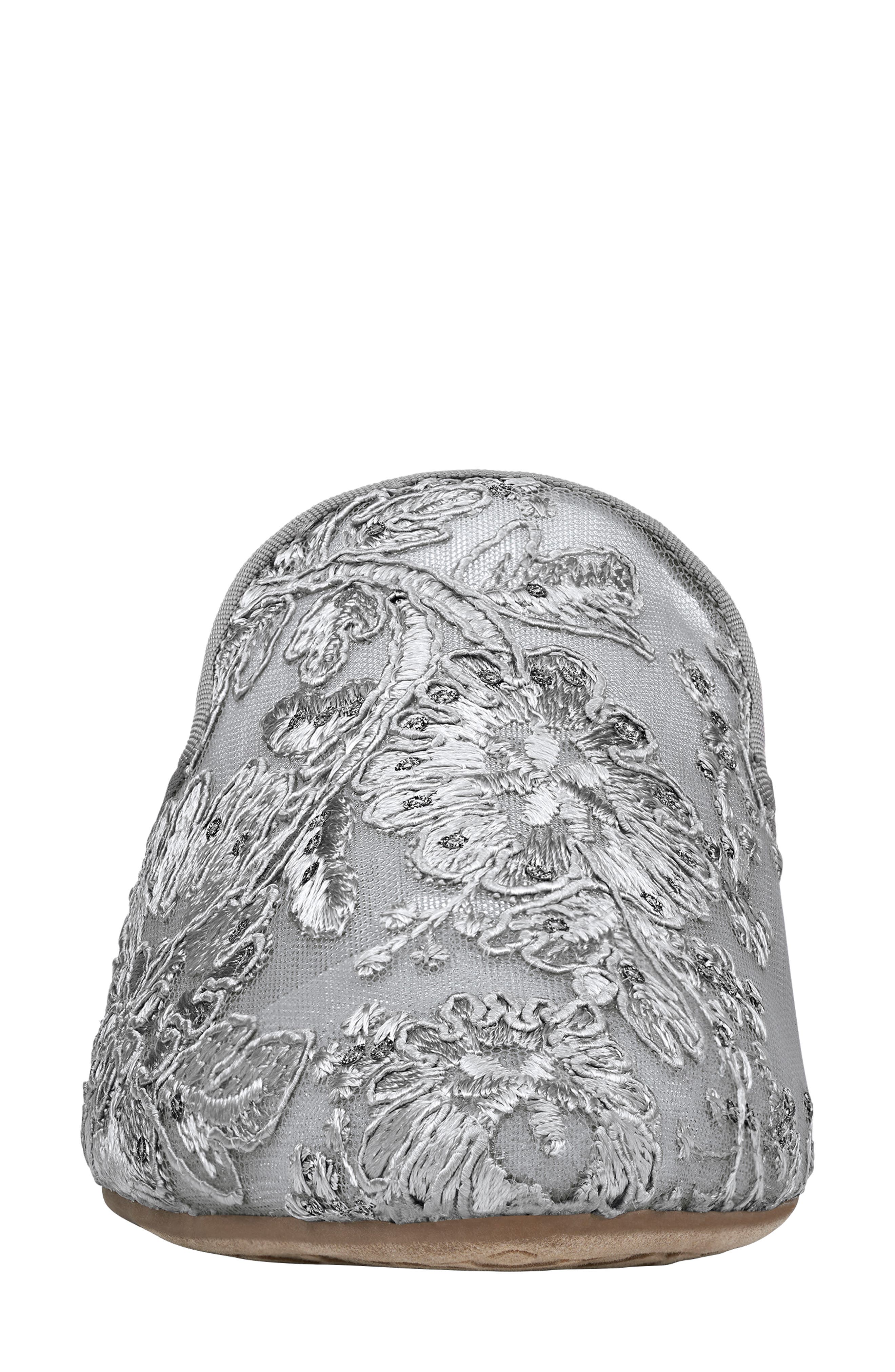 Birdies Dove Embroidered Flower Mule, Alternate, color, 