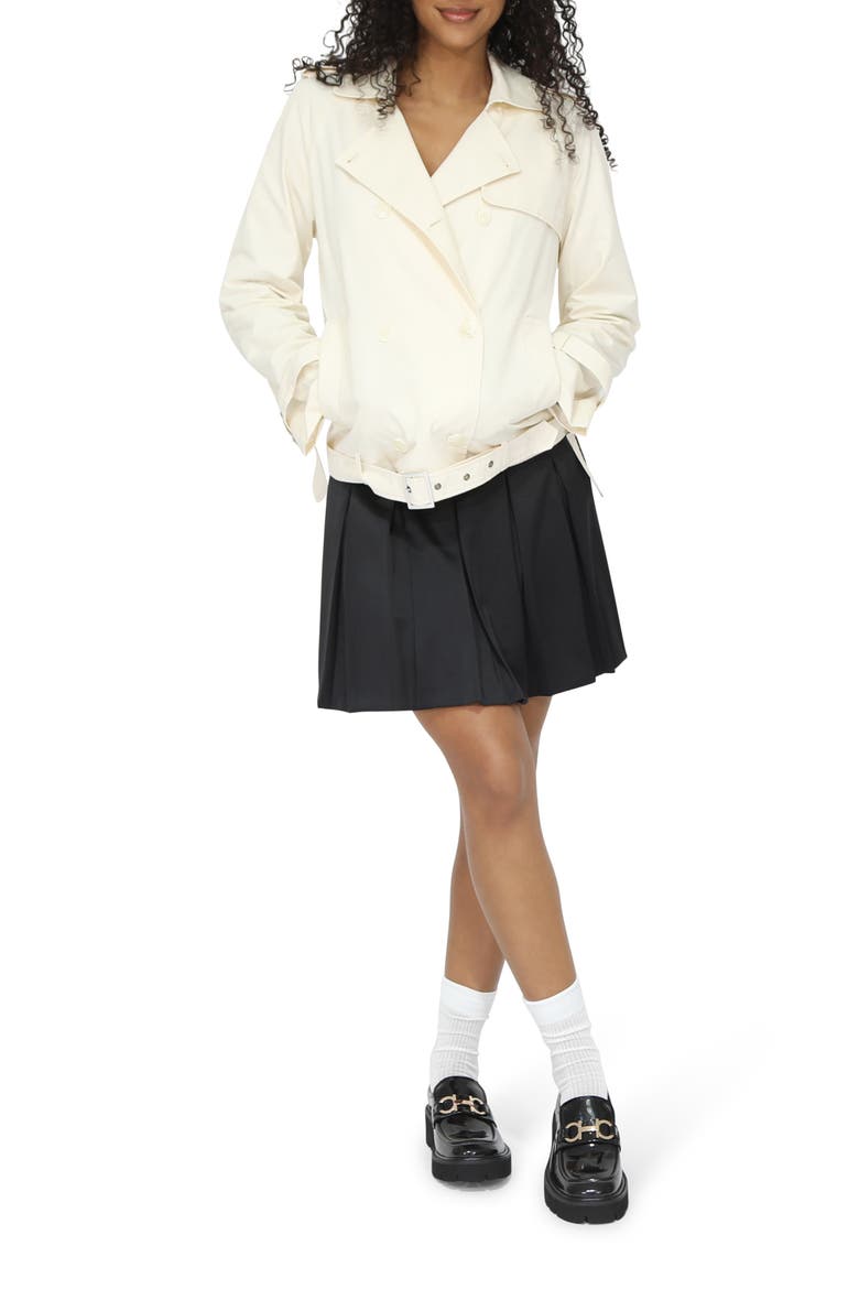 Cool Nights Cropped Trench Coat, Alternate, color, Off White