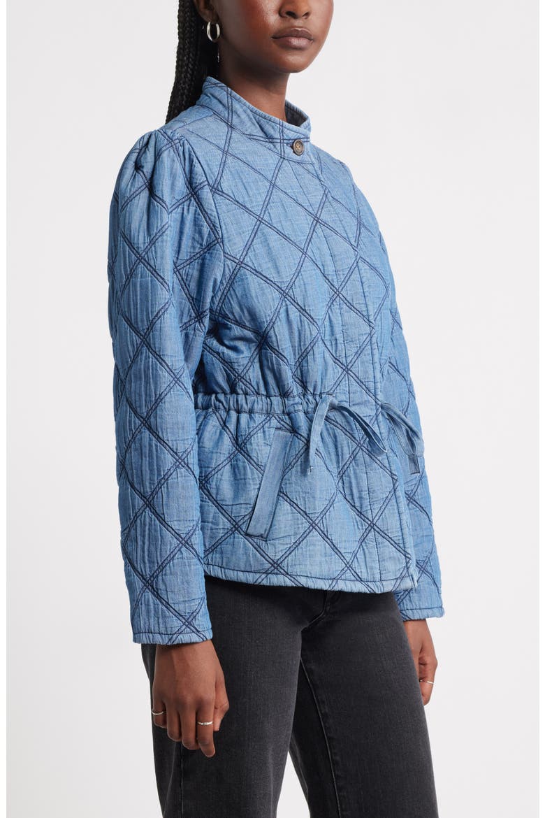 Quilted Cotton Jacket, Alternate, color, MEDIUM WASH