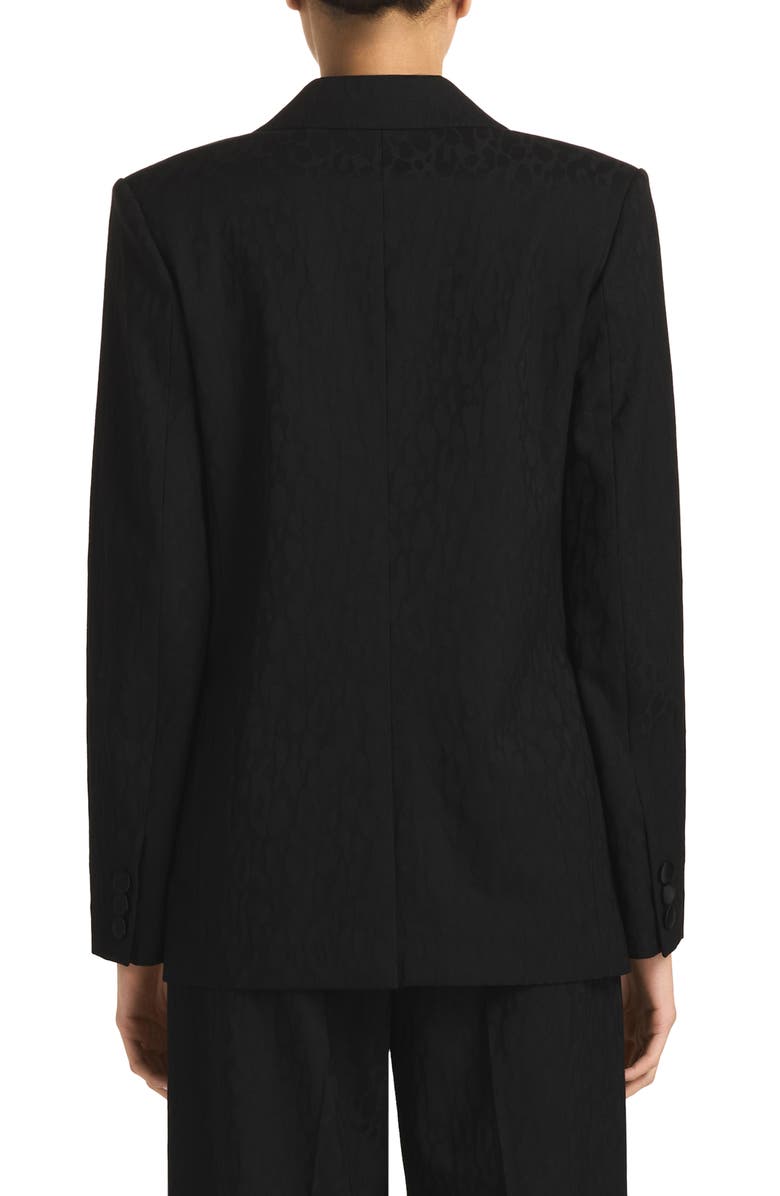 St. John Evening Leopard Print Pleated Wool Jacquard Pants, Alternate, color, 