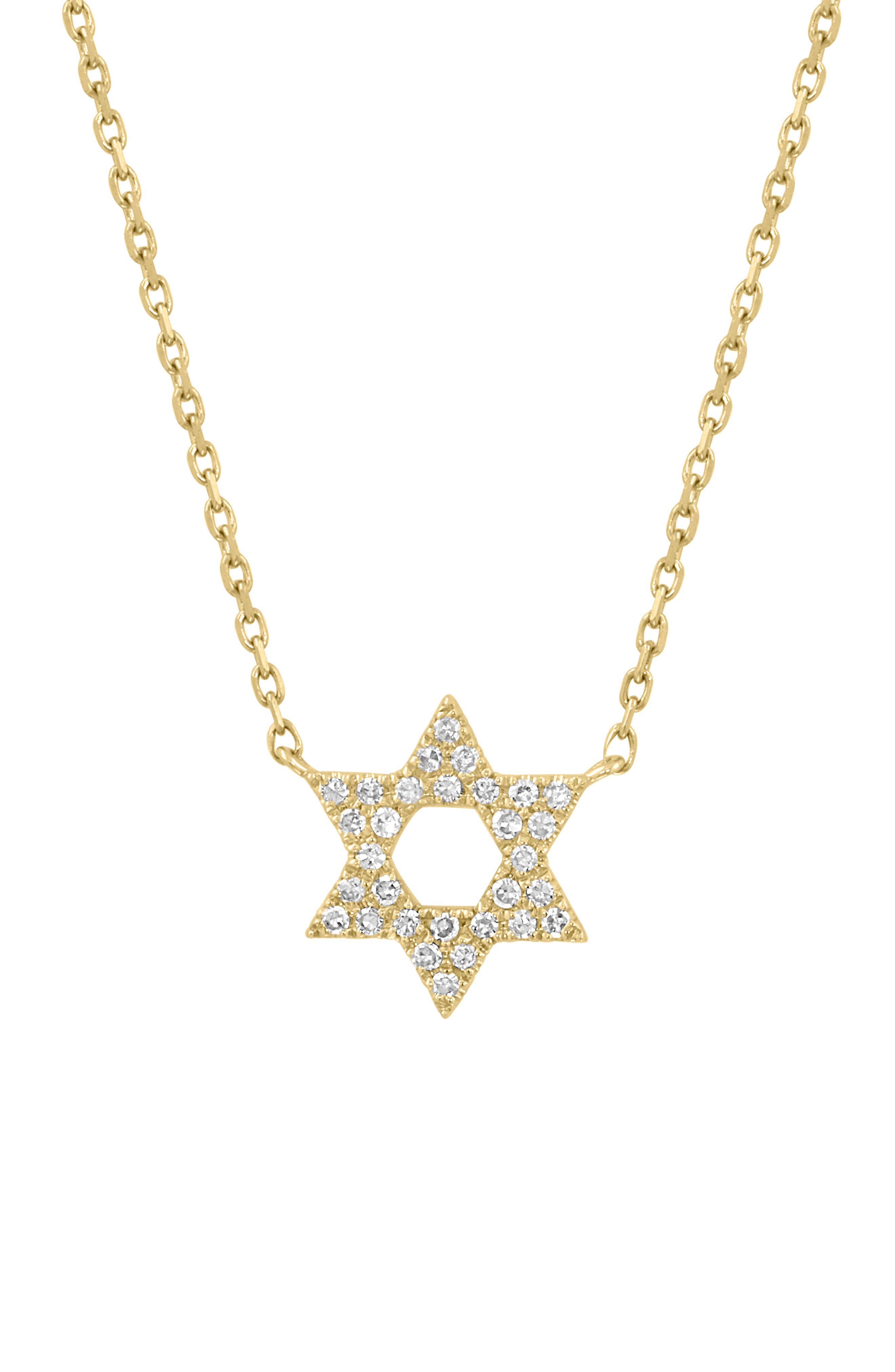 Diamond Star of David Necklace