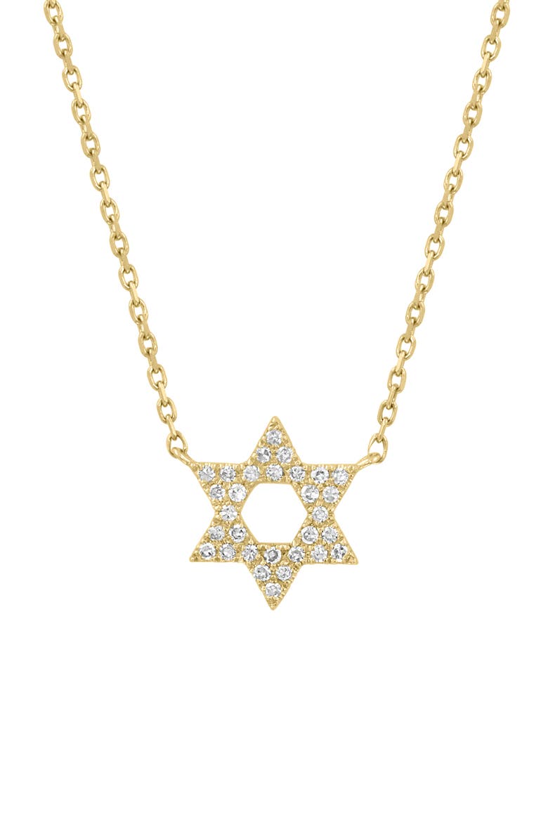 Diamond Star of David Necklace, Main, color, GOLD